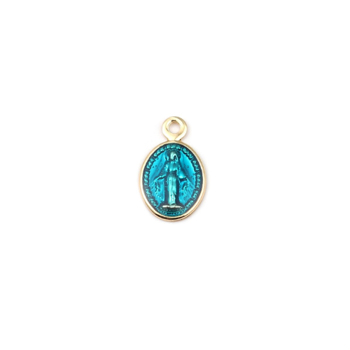 Pendentif Vierge bleu