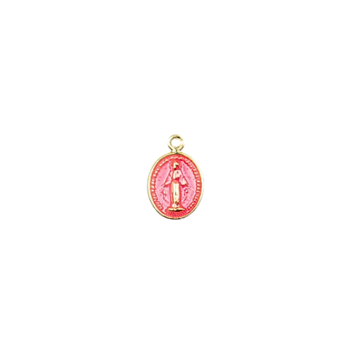 Pendentif Vierge rose