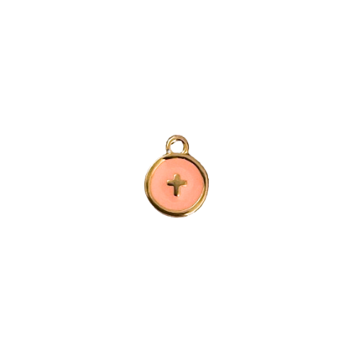 Pendentif Croix rose